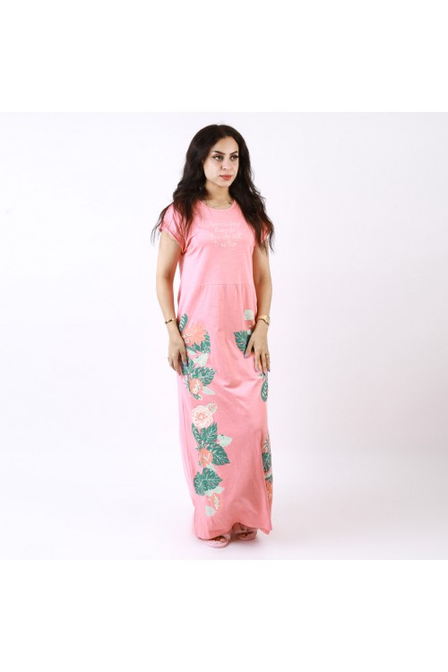 قميص طويل بطبعات شجر