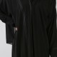 Long Sleeve Striped Abaya