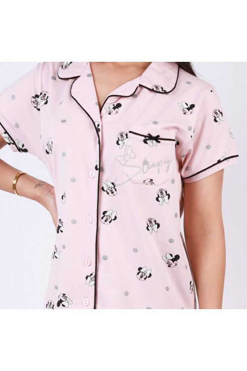 قميص قصير بطبعات ميكي ماوس