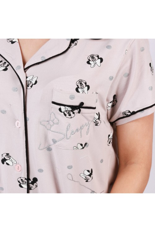 قميص قصير بطبعات ميكي ماوس