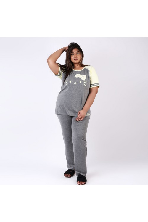 بيجاما مزينة بطبعات هالو كاتي