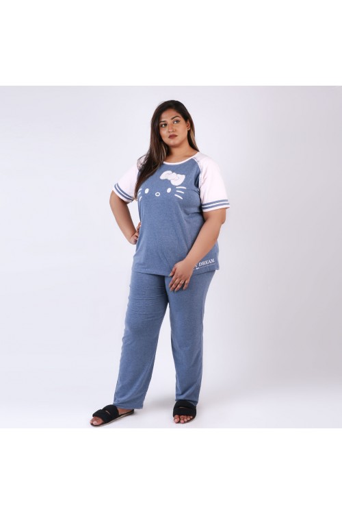 بيجاما مزينة بطبعات هالو كاتي