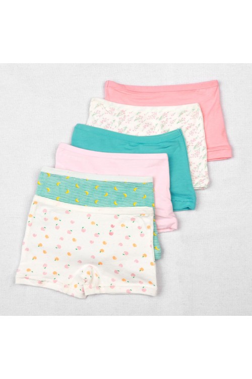 طقم شورت داخلي بناتي - 6 قطع