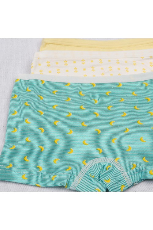 شورت داخلي مزين بطبعات - 3 قطع