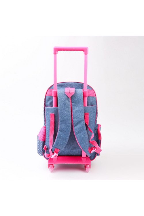 حقيبة ظهر بعجلات مع سحّاب إغلاق وطبعات دورا (صغير)