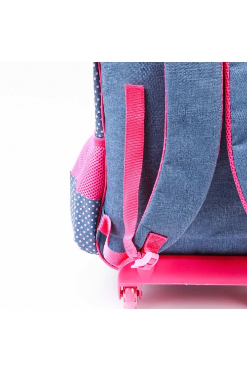 حقيبة ظهر بعجلات مع سحّاب إغلاق وطبعات دورا (صغير)