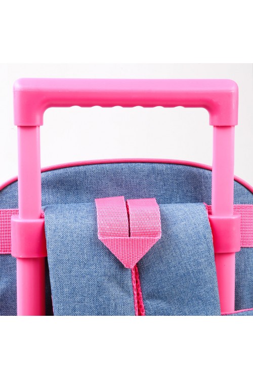 حقيبة ظهر بعجلات مع سحّاب إغلاق وطبعات دورا (صغير)