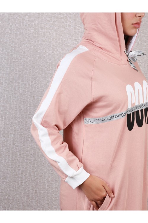 قميص شتوي بقبعة و اكمام طويلة