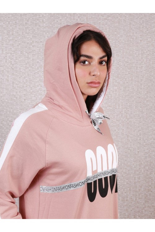 قميص شتوي بقبعة و اكمام طويلة