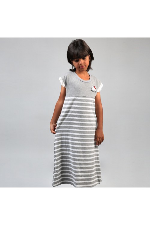 قميص مقلم  بأكمام قصيرة دانتيل