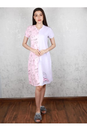 قميص قصير مزين بطبعات