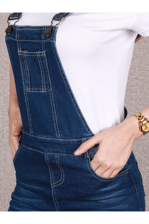 أفرول جينز مع جيوب و حمالات قابلة للتعديل