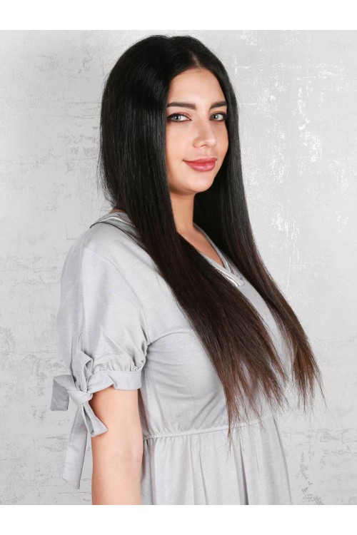 فستان قصير بخصر مطاطي و أكمام قصيرة