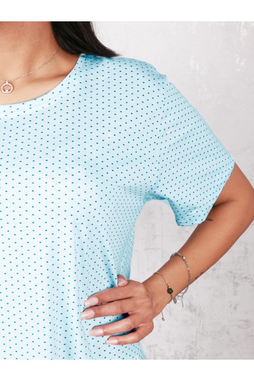 قميص مخطط بأكمام قصيرة و ياقة ضيقة