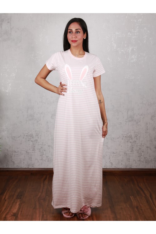 قميص مخطط بأكمام قصيرة و ياقة ضيقة