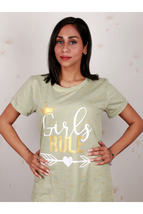 بيجاما بنطلون بأطراف مطاطية مع تيشيرت