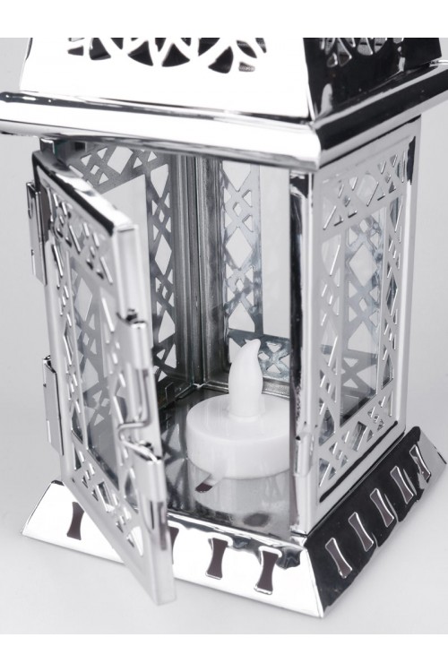 فانوس مربع بتصميم زجاج