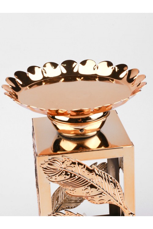 فانوس مربع بتصاميم ورق شجر