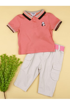 Casual pants set with short-sleeved T-shirt