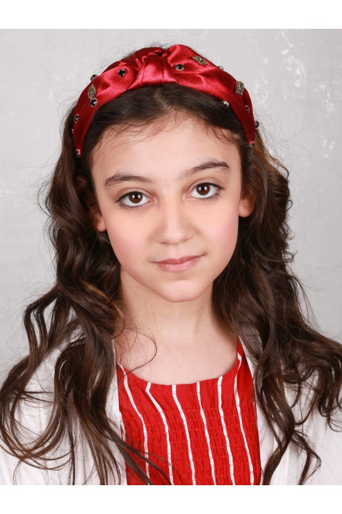 شريطة شعر ساتان معقودة