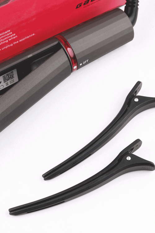 جهاز تمليس الشعر مع مشبك شعر