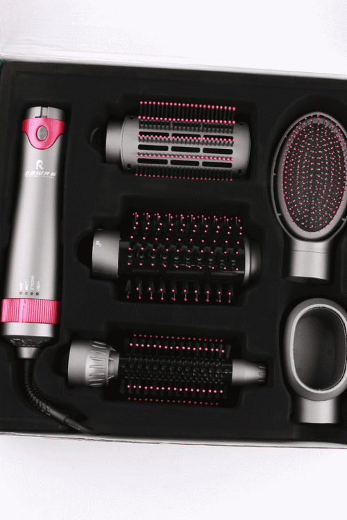 مجفف و مصفف شعر 4 قطع مع قفازات حماية