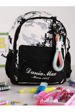 School backpack decorated with small size prints
