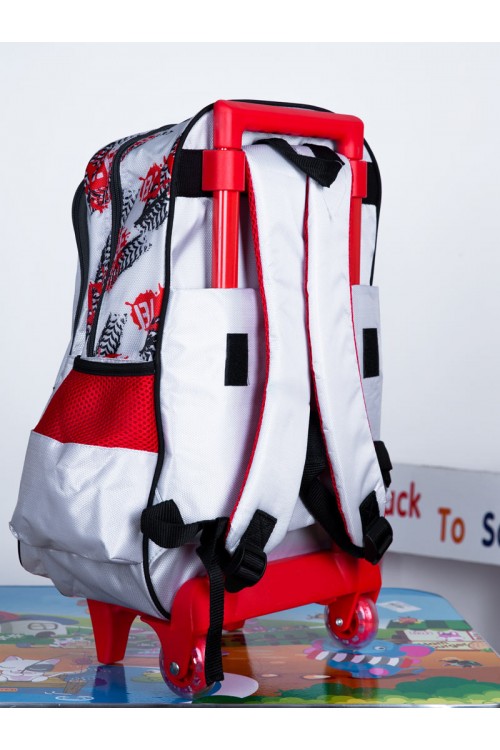 شنطة عجلات بسحاب إغلاق وطبعات (صغير)