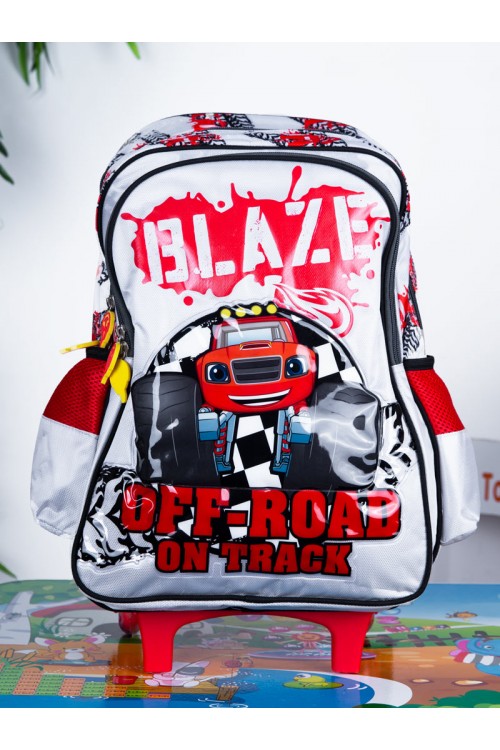 شنطة عجلات بسحاب إغلاق وطبعات (صغير)