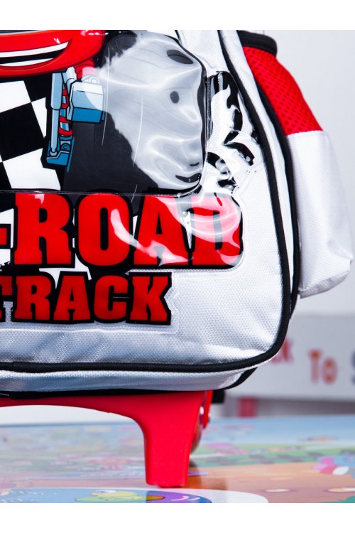 شنطة عجلات بسحاب إغلاق وطبعات (صغير)