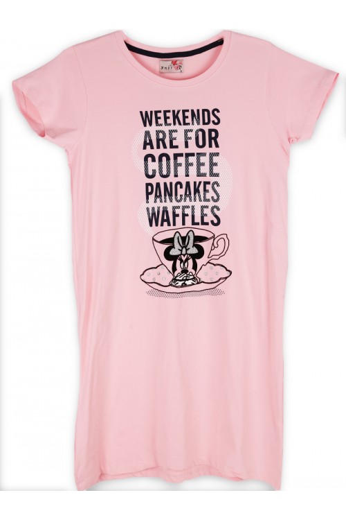 قميص نسائي قصير بطبعات كتابة