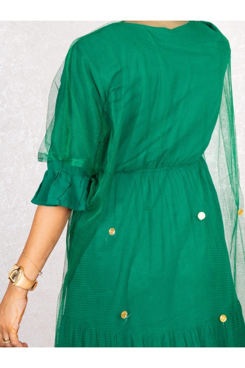 مشلح تل مزين بأكمام قصيرة