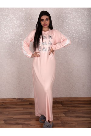 قميص طويل مزين بطبعات