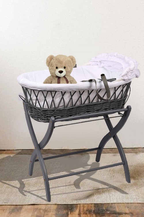 سرير مهد سلة موسى مع مفرش  وحامل