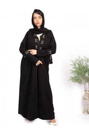 Black women's abaya with elegant design