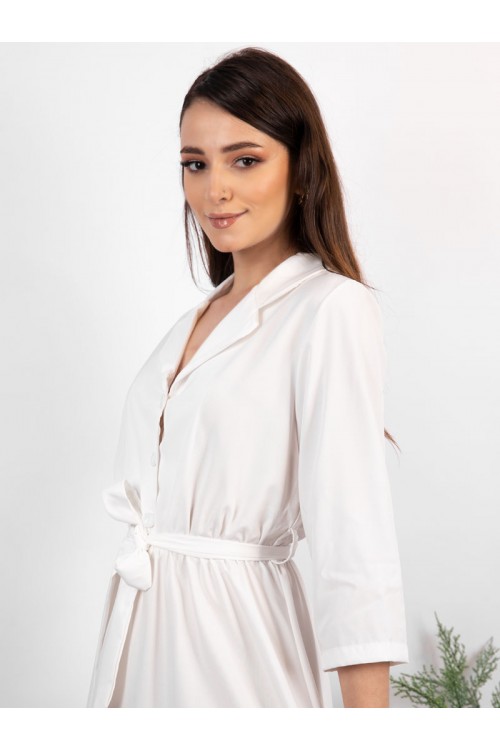 فستان ميدي بأطراف مزينة بالزهور