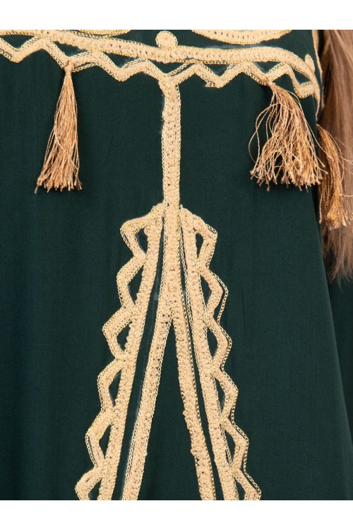 جلابية بتطريز ذهبي مميز