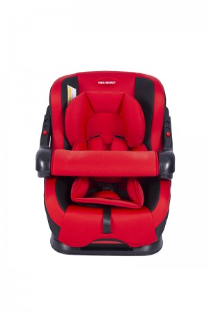 مقعد سيارة للأطفال بحزام أمان لون احمر
