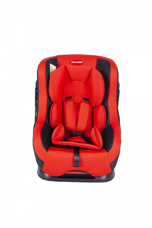 مقعد سيارة للأطفال بحزام أمان لون احمر