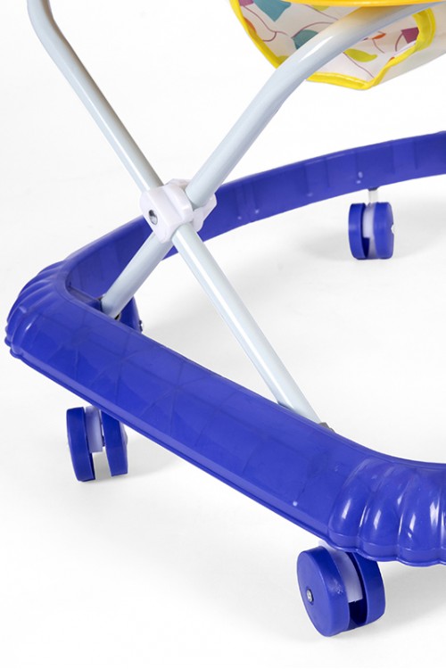 مشاية اطفال بعجلات  قابلة للطي لتعلم المشي مدمجة مع العاب ترفيهية لون ازرق