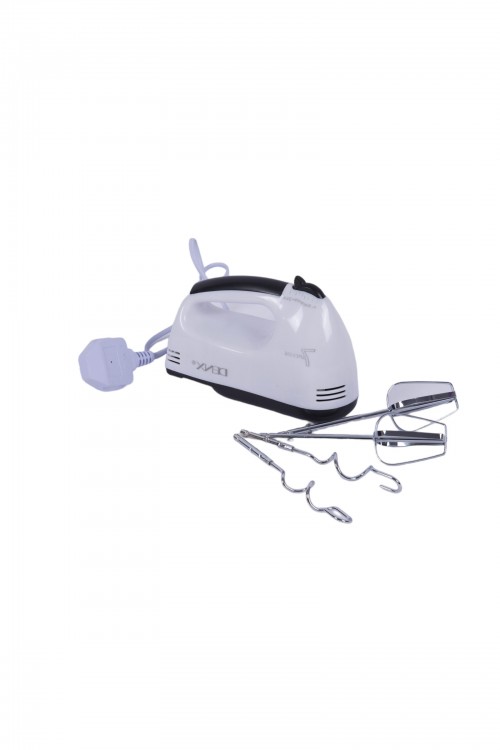 خفاقة يدوية كهربائية ماركة دينكس مع الملحقات مضربان أبيض و قضيبان تحريك 260 وات