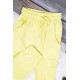 بنطلون بناتي سكيني أنيق لون أصفر بجيوب من الأمام والخلف وسحاب و زر قفل