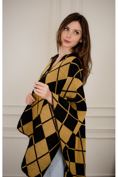 شال شتوي نسائي تركي أنيقة لون أسود وبني