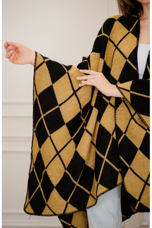 شال شتوي نسائي تركي أنيقة لون أسود وبني