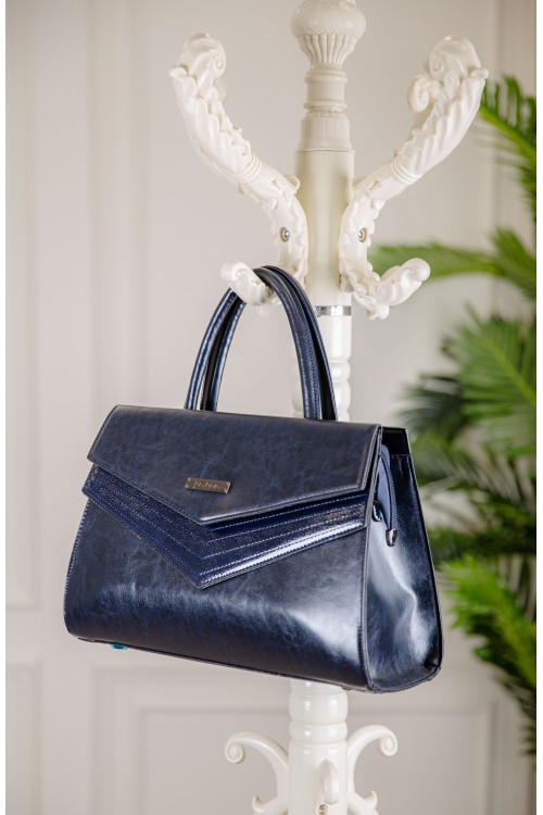 حقيبة يد نسائية مصنوعة من الجلد بتصميم أنيق مع محفظة صغيرة وجيب خلفي