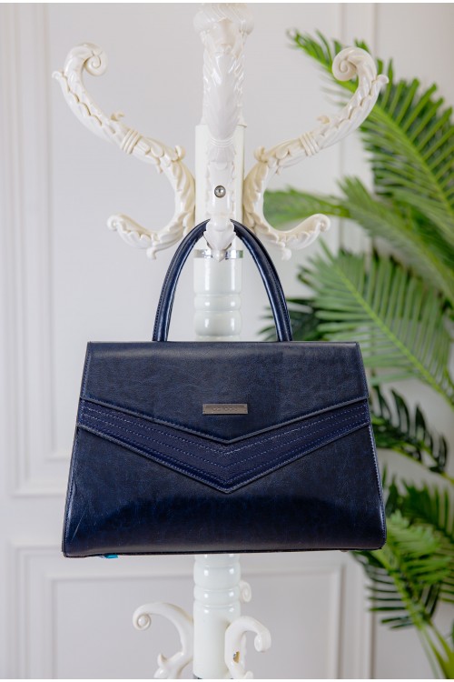 حقيبة يد نسائية مصنوعة من الجلد بتصميم أنيق مع محفظة صغيرة وجيب خلفي