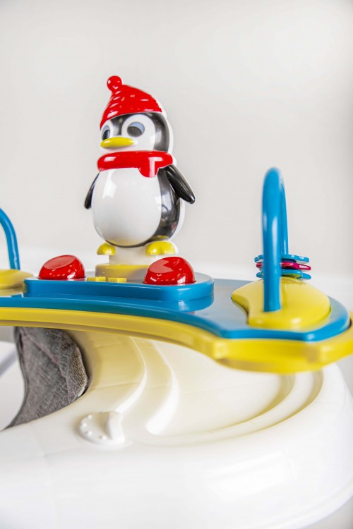 مشاية اطفال بعجلات  قابلة للطي لتعلم المشي مدمجة مع العاب ترفيهية لون ازرق