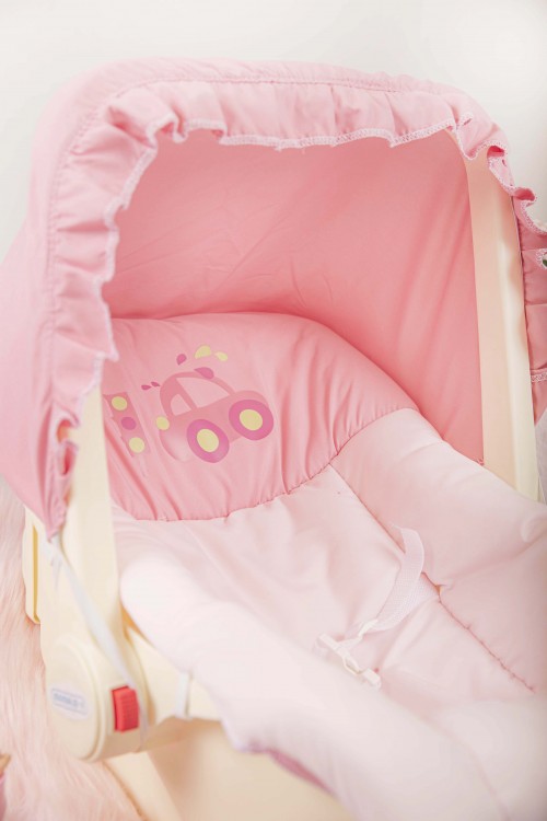 كرسي أطفال بحزام وغطاء حماية