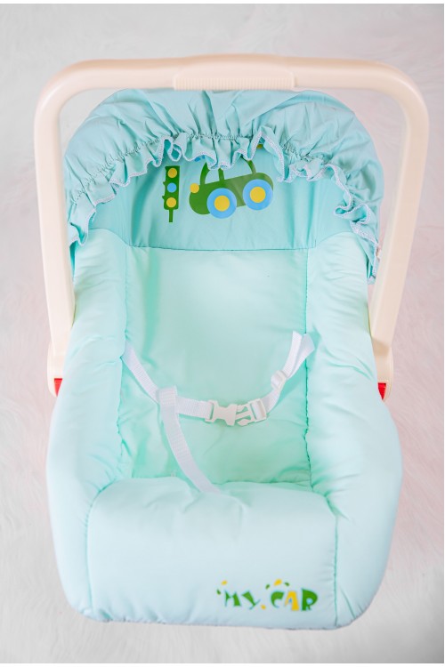 كرسي أطفال بحزام وغطاء حماية