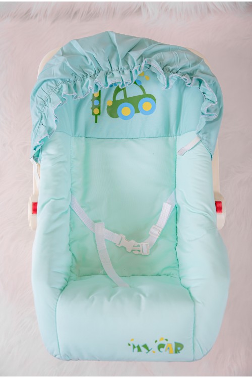 كرسي أطفال بحزام وغطاء حماية